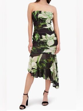 Siena Mesh Bodycon Floral Midi Dress